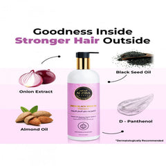 شامبو زيت البصل والبذور السوداء من الزيبا كيرز بخلاصة اكليل الجبل وزيت الجوجوبا وزيت المورينجا | يقلل تكسر الشعر حتى 98 | شامبو اطالة وتغذية اكثر 10 مرات للرجال والنساء | 500 مل