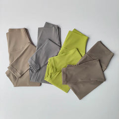 Pocket Sports Nude Yoga Pants Women's High Waist Hip Lift Tight Tight Leggings Fast-Drying Running and Fitness Pants