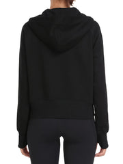 Spring Womens 1/2 Zip Hoodies Half Zip Pullover Loose Sweatshirts Thumb Hole Pocket Long Sleeve Crop Tops