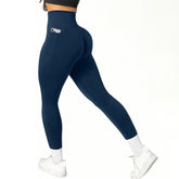 High Waisted Seamless Yoga Pants Butt Lifting Booty Sculpting Gym Leggings with Side Pockets Sexy Workout Tights for Women