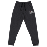 Women's Black Heather Embroidered Logo Joggers Flamin' Fitness