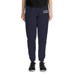 Women's Navy Embroidered Logo Joggers Flamin' Fitness
