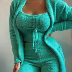 SnuggleSoft Fleece Loungewear Set Flamin' Fitness