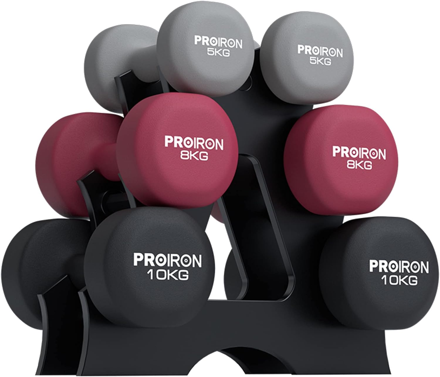 PROIRON Neoprene Dumbbells Weights Exercise & Fitness Dumbbells in 1kg 1.5kg 2kg 3kg 4kg 5kg 6kg 8kg 10kg Pair
