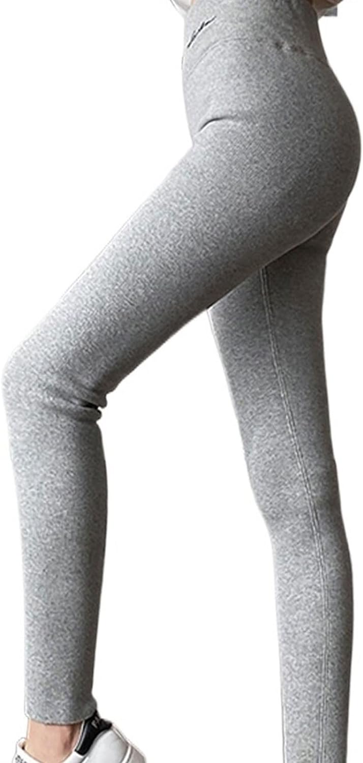 بنطلون نسائي من زيروكسي بخصر مرتفع وشتاء كاجوال عالي المرونة ومريح حراري مخملي saudishark