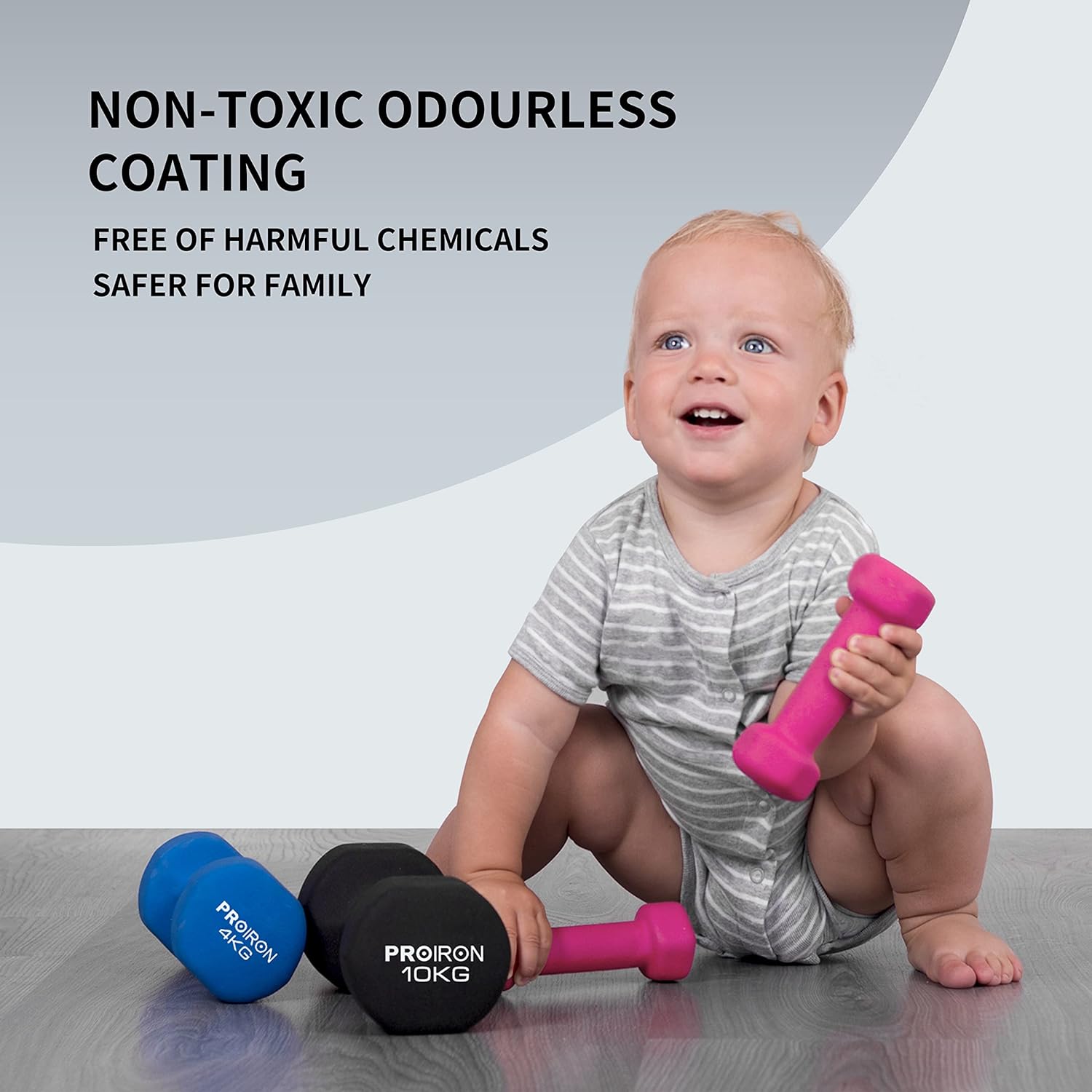 PROIRON Neoprene Dumbbells Weights Exercise & Fitness Dumbbells in 1kg 1.5kg 2kg 3kg 4kg 5kg 6kg 8kg 10kg Pair