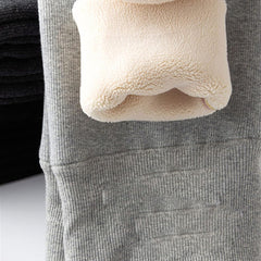 بنطلون نسائي من زيروكسي بخصر مرتفع وشتاء كاجوال عالي المرونة ومريح حراري مخملي saudishark