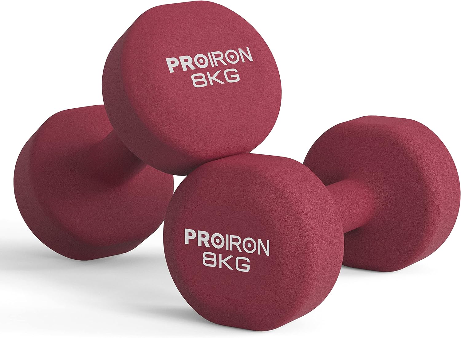 PROIRON Neoprene Dumbbells Weights Exercise & Fitness Dumbbells in 1kg 1.5kg 2kg 3kg 4kg 5kg 6kg 8kg 10kg Pair