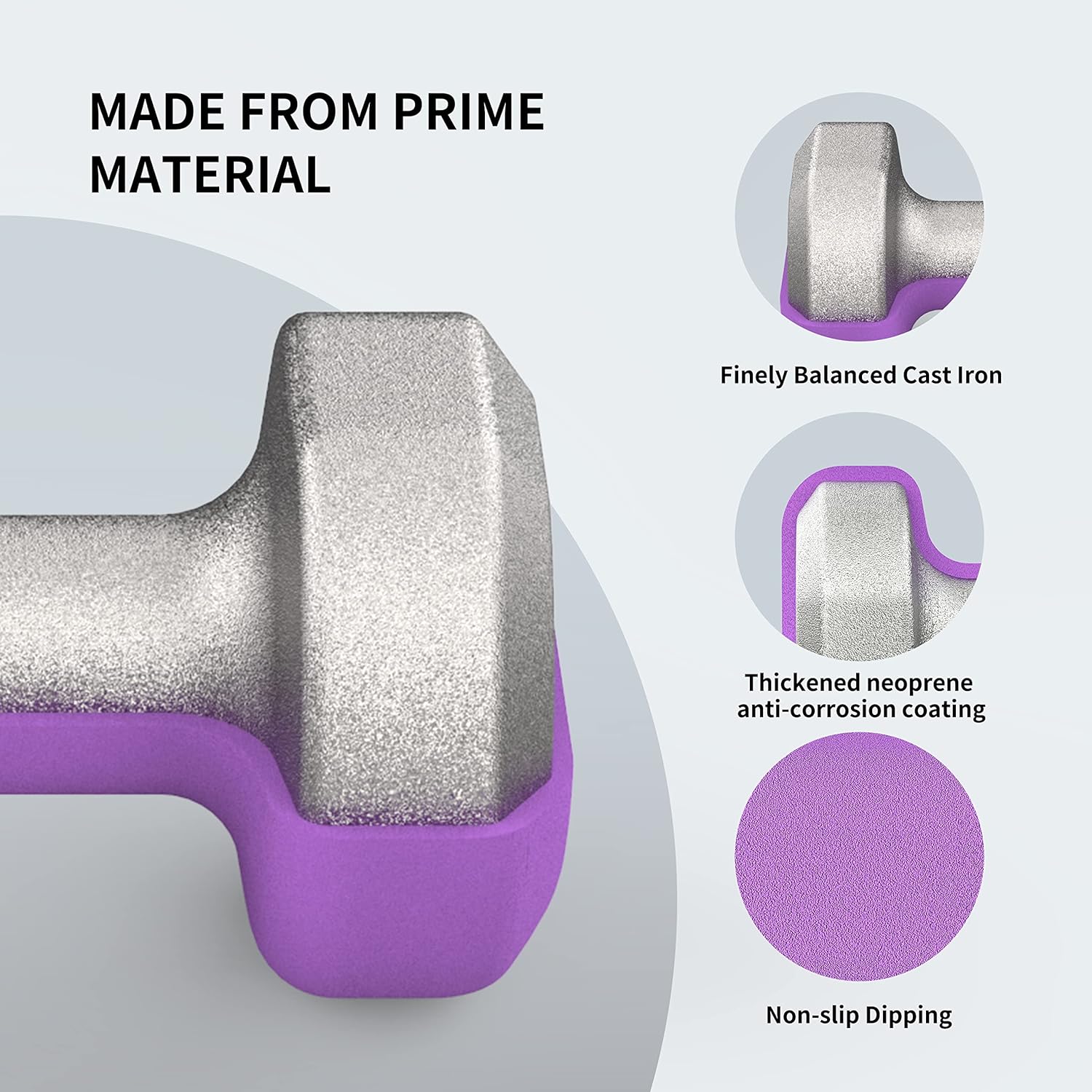 PROIRON Neoprene Dumbbells Weights Exercise & Fitness Dumbbells in 1kg 1.5kg 2kg 3kg 4kg 5kg 6kg 8kg 10kg Pair