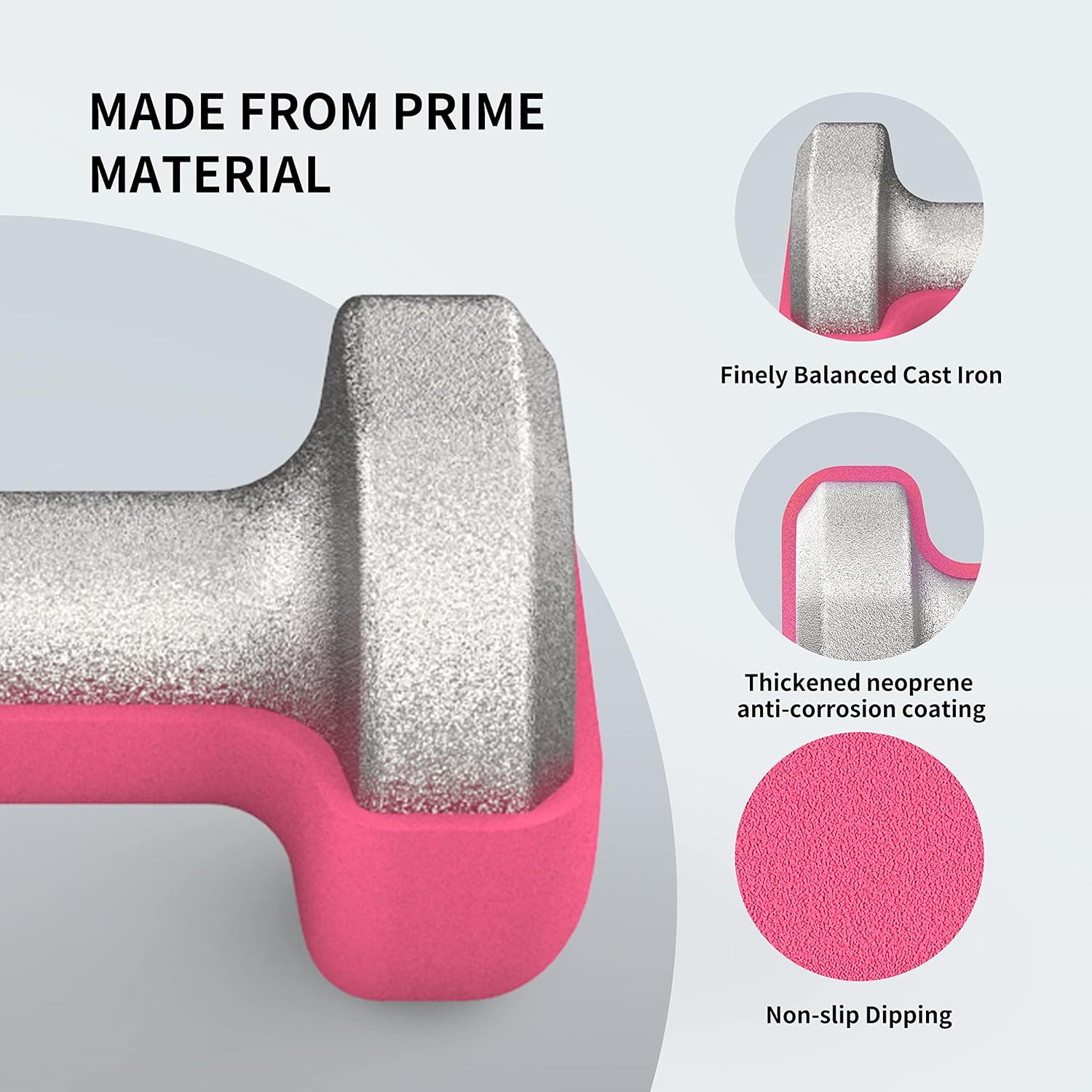 PROIRON Neoprene Dumbbells Weights Exercise & Fitness Dumbbells in 1kg 1.5kg 2kg 3kg 4kg 5kg 6kg 8kg 10kg Pair