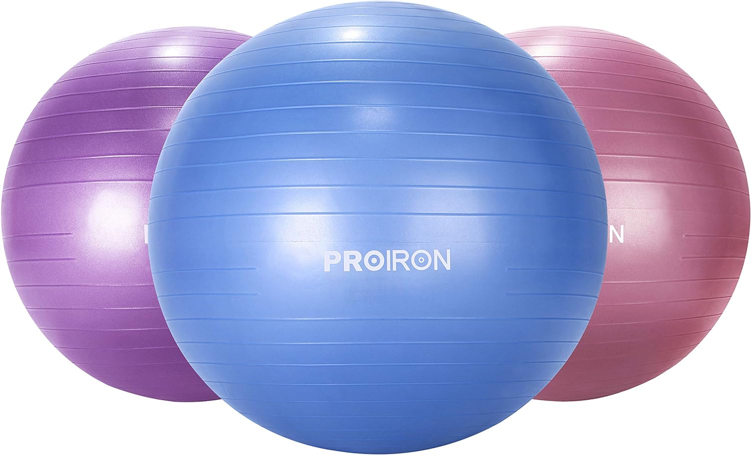 كرة يوغا مضاد للانفجار من برويرون مع مضخة سريعة مقاومة للانزلاق لصالة الالعاب الرياضية، كرة توازن 500 كجم للبيلاتس واليوغا والولادة والثبات خلال الحمل والتمارين الرياضية (55-75 سم)