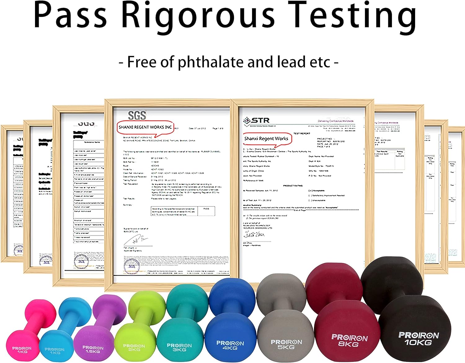 PROIRON Neoprene Dumbbells Weights Exercise & Fitness Dumbbells in 1kg 1.5kg 2kg 3kg 4kg 5kg 6kg 8kg 10kg Pair