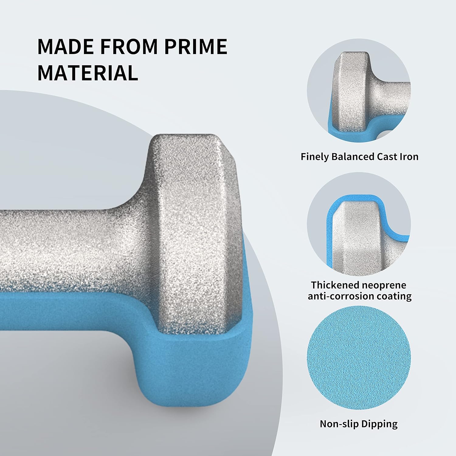 PROIRON Neoprene Dumbbells Weights Exercise & Fitness Dumbbells in 1kg 1.5kg 2kg 3kg 4kg 5kg 6kg 8kg 10kg Pair