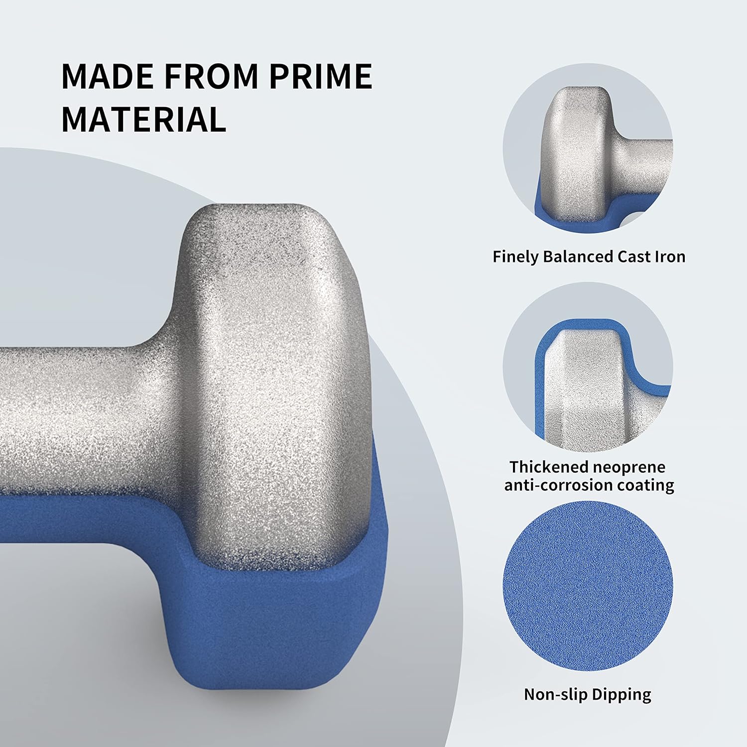 PROIRON Neoprene Dumbbells Weights Exercise & Fitness Dumbbells in 1kg 1.5kg 2kg 3kg 4kg 5kg 6kg 8kg 10kg Pair