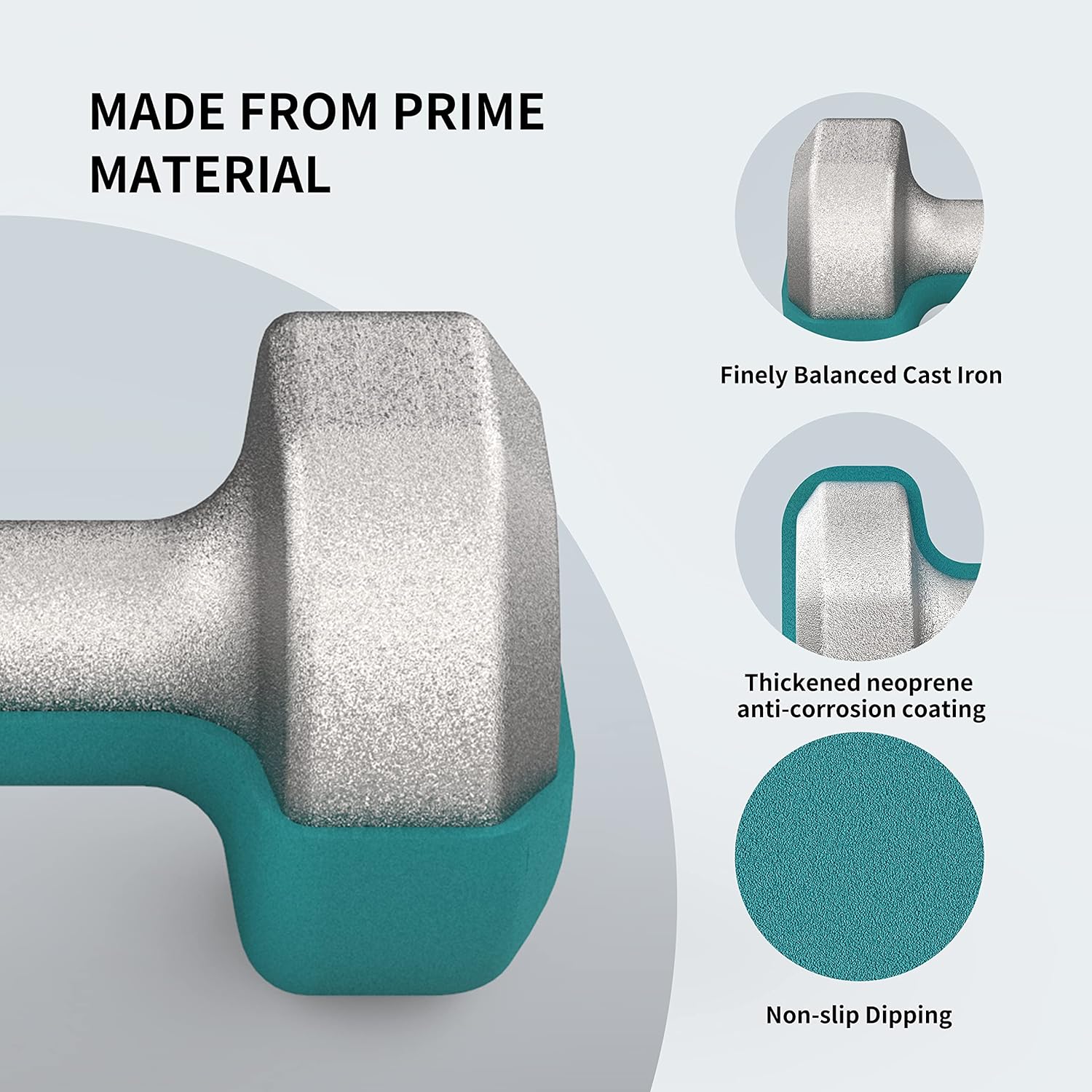 PROIRON Neoprene Dumbbells Weights Exercise & Fitness Dumbbells in 1kg 1.5kg 2kg 3kg 4kg 5kg 6kg 8kg 10kg Pair