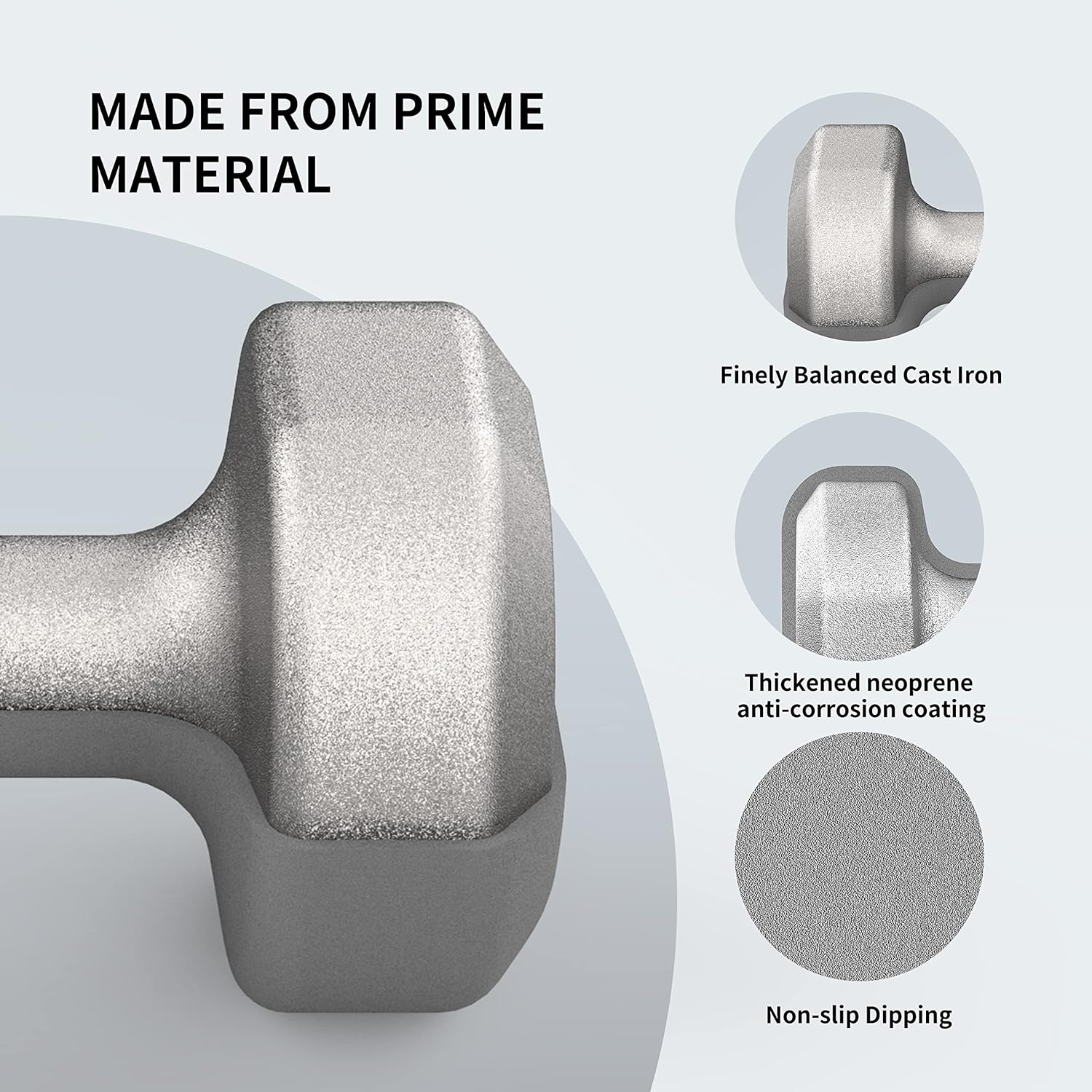 PROIRON Neoprene Dumbbells Weights Exercise & Fitness Dumbbells in 1kg 1.5kg 2kg 3kg 4kg 5kg 6kg 8kg 10kg Pair