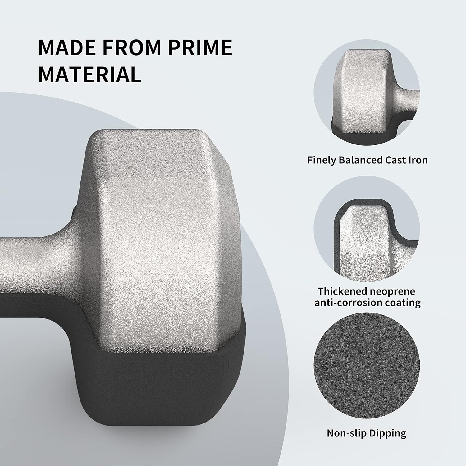 PROIRON Neoprene Dumbbells Weights Exercise & Fitness Dumbbells in 1kg 1.5kg 2kg 3kg 4kg 5kg 6kg 8kg 10kg Pair