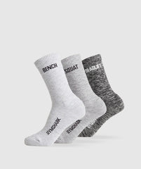 GFX Marl Crew Socks 3pk SAUDI SHARK