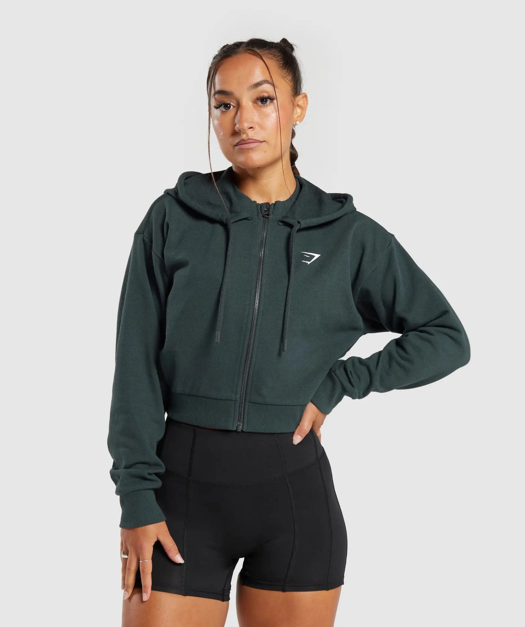 GS Power Crop Zip Hoodie Gymshark | United We Sweat