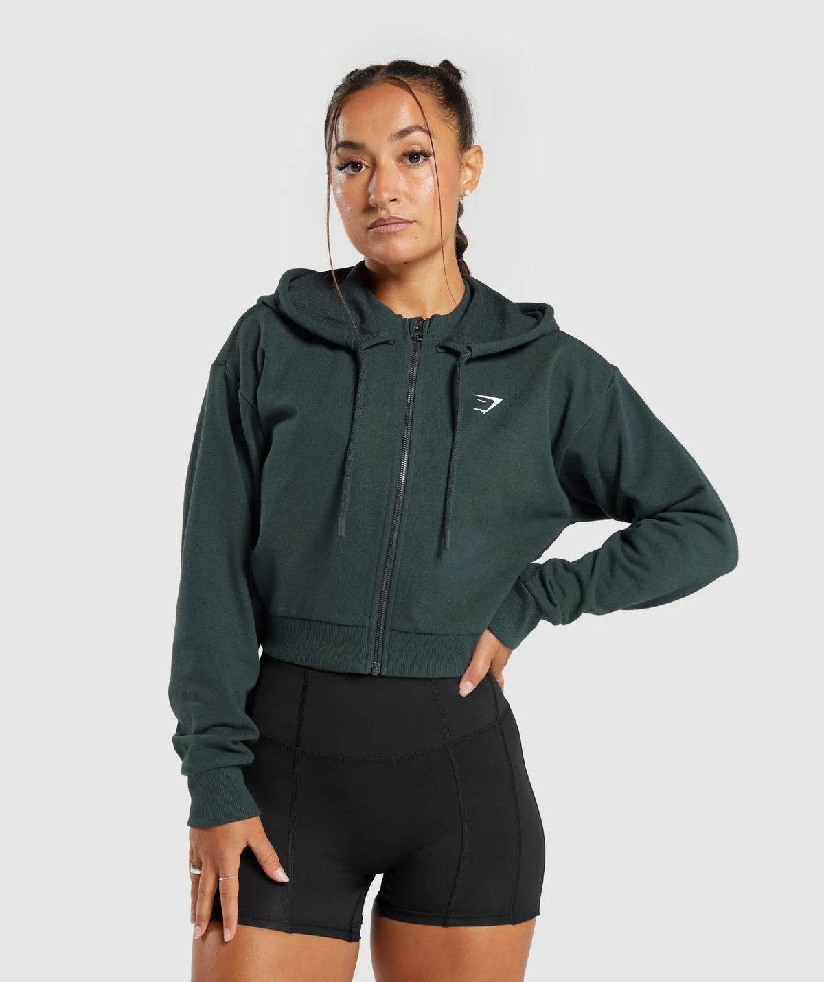 GS Power Crop Zip Hoodie Gymshark | United We Sweat