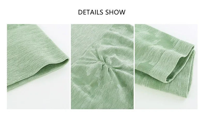 Tie Dyeing Seamless Yoga Set Gym Fitness Two Piece Set Women Clothing Sexy Back Crop Top High Waist Workout Leggings Sportswear