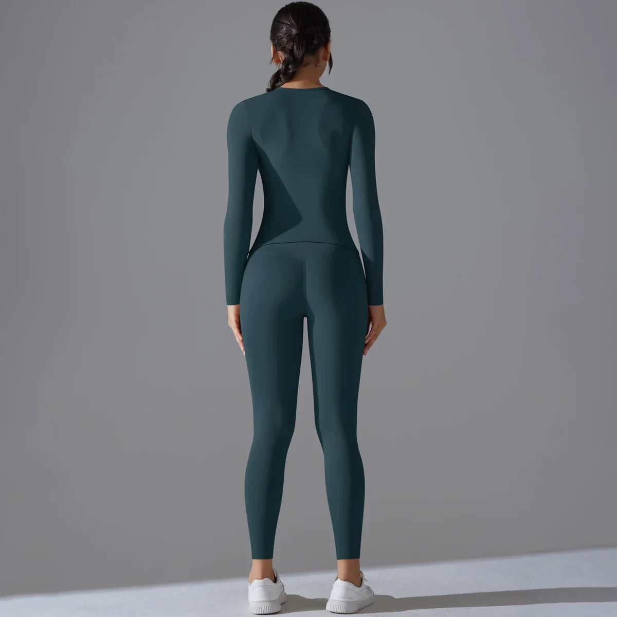 Yoga Suit Sports Set Sleeve Breathable Stretchy GYM Yoga Slim Fitness Active Top BreathableTummy Control Slimming Booty Leggings