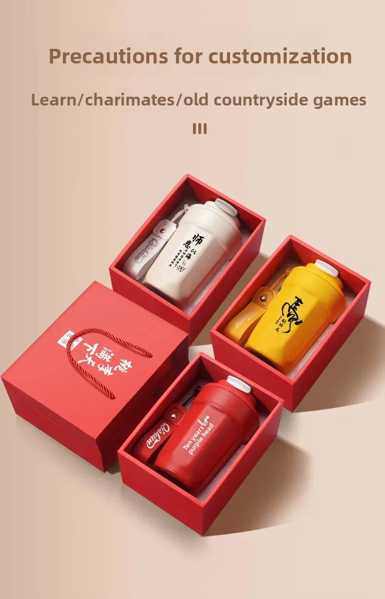 Portable 316 Stainless Steel Coffee Insulated Mug Octagonal Shape Travel Water Cup with Logo Printing Companion Mug for Men