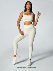 Women's seamless knitted thread yoga pants high waisted sports leggings hip lifting running training slimming and fashionable