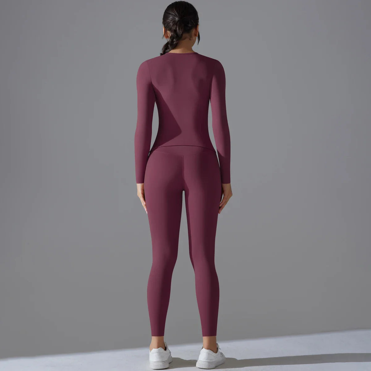 Yoga Suit Sports Set Sleeve Breathable Stretchy GYM Yoga Slim Fitness Active Top BreathableTummy Control Slimming Booty Leggings