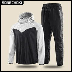 Sauna Suit Unisex Gym Clothing Set Full Body Sweating Sportswear Women Boxing Training Running Fitness Weight Loss Tracksuit