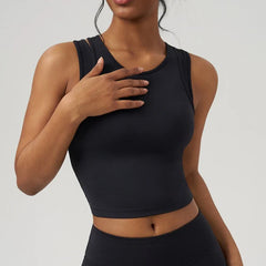 Yoga Vest Women Gym Sleeveless Sport Shirt Fitness Training Sportswear Vest Outdoor Running Sport Tank Tops