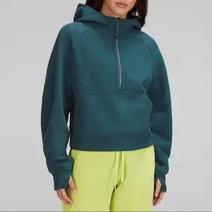 LULU Women's Thickened Hoodie Sweatshirt Zipper Sportswear Yoga Outdoor Fitness Casual Loose Style Autumn Winter Collection