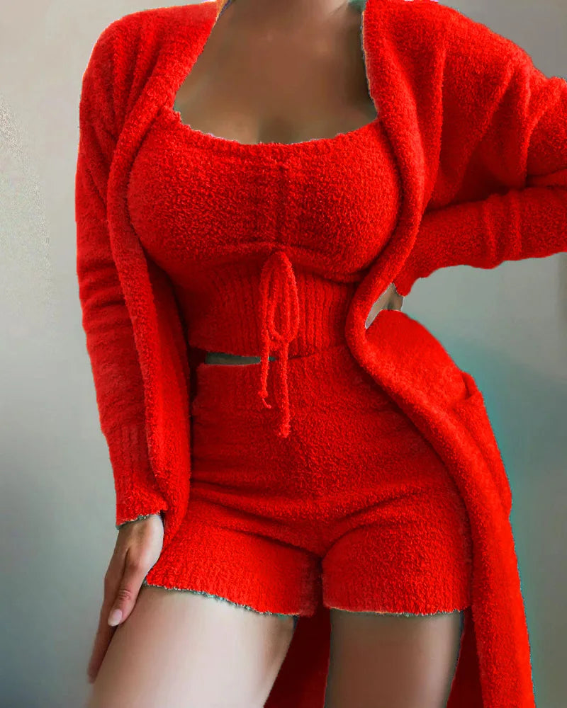 SnuggleSoft Fleece Loungewear Set Flamin' Fitness