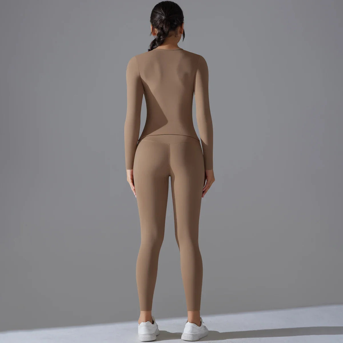 Yoga Suit Sports Set Sleeve Breathable Stretchy GYM Yoga Slim Fitness Active Top BreathableTummy Control Slimming Booty Leggings