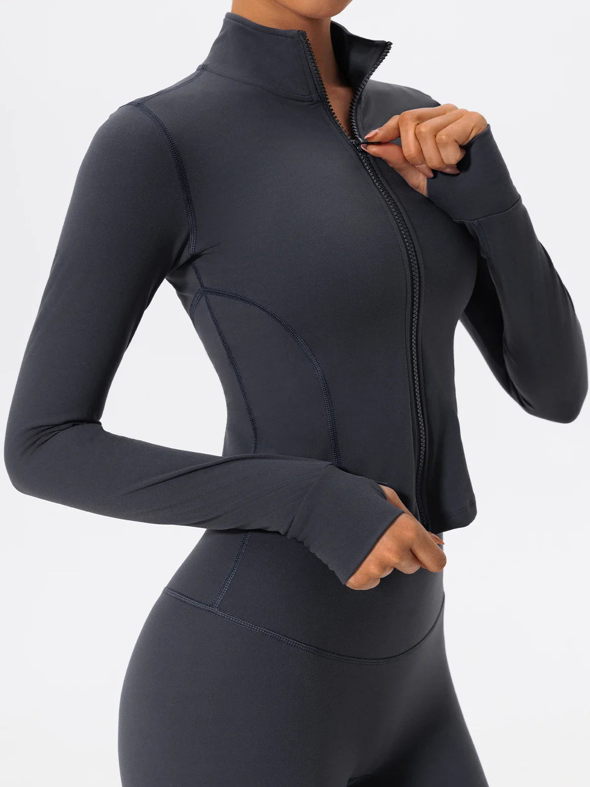 Hearuisavy Ultra-Soft Fabrics Casual Tight Sports Jackets Women Zipper Yoga Clothes Female Quick-Dry Long Sleeve Sportswear