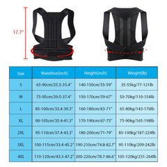 Back Brace Posture Corrector for Women & Men, Adjustable Back Lumbar Support Belt Shoulder Posture Support for Improve Scoliosis