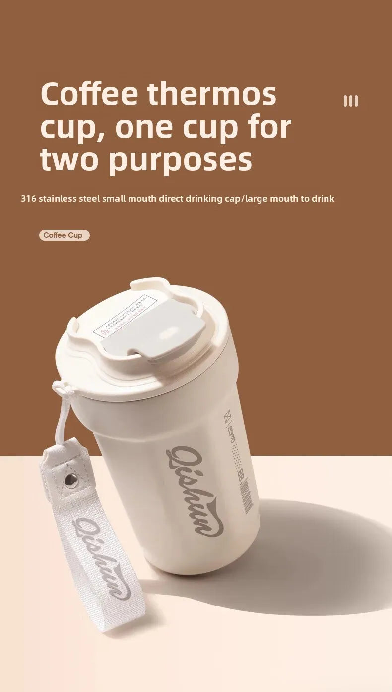 Portable 316 Stainless Steel Coffee Insulated Mug Octagonal Shape Travel Water Cup with Logo Printing Companion Mug for Men