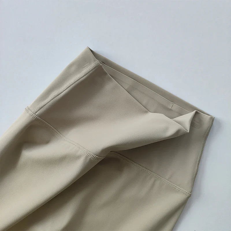 Pocket Sports Nude Yoga Pants Women's High Waist Hip Lift Tight Tight Leggings  Fast-Drying Running and Fitness Pants