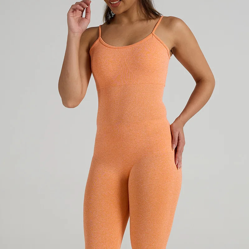 Bodycon Jumpsuit Women Full Seasons Casual Fitness Sporty Playsuit Sleeveless Slim Activewear All In One Jumpsuit Clothing Lady