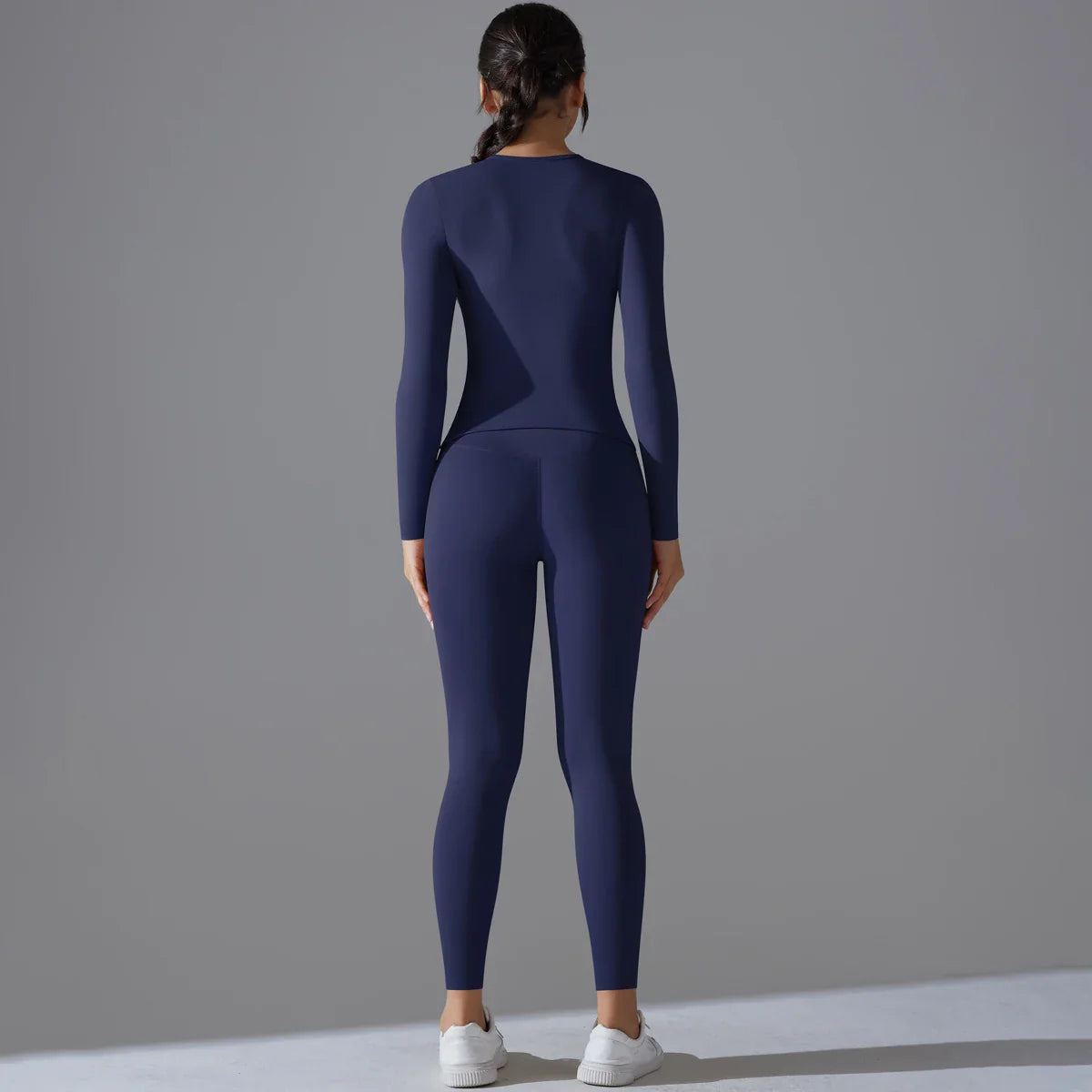 Yoga Suit Sports Set Sleeve Breathable Stretchy GYM Yoga Slim Fitness Active Top BreathableTummy Control Slimming Booty Leggings