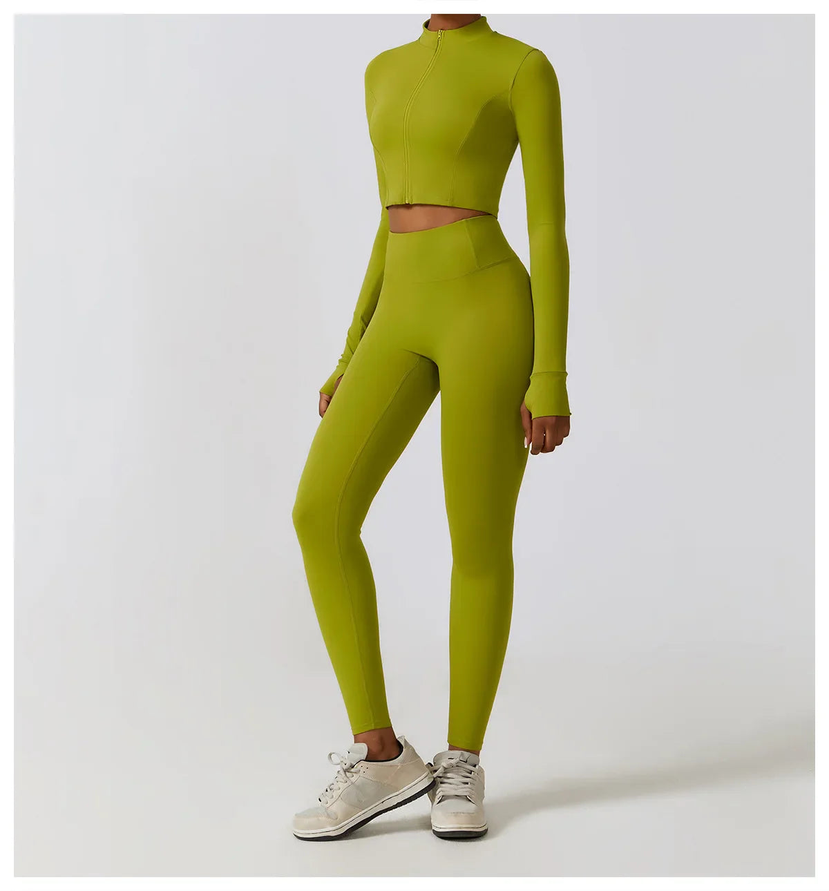 Women's Long Sleeve Top Zipper Jacket Yoga Shirts Running T-Shirt Workout Fitness Gym Sports Top Training Crop Top Clothes