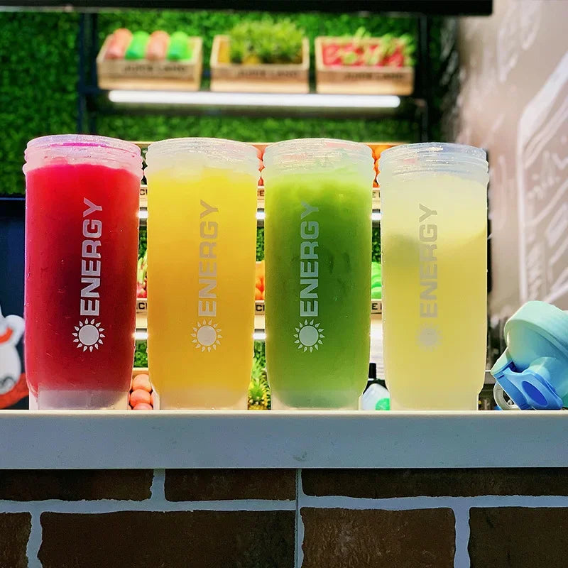 500/700MLSports Water Bottle Protein Shaker Outdoor Travel Portable JuiceCup With Powder Case Coffee Mugs Leak Proof DrinkBottle