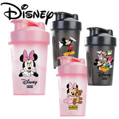 400ML Disney Mickey Mouse Shaker Bottles Water Bottle Large Capacity Portable Transparent Cartoon Minnie Kids Drinking Cups