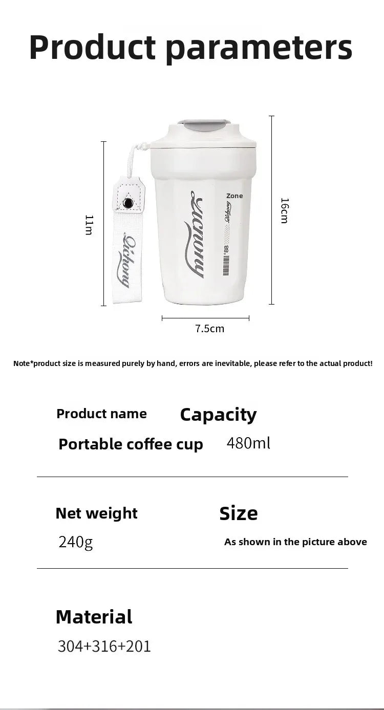 Portable 316 Stainless Steel Coffee Insulated Mug Octagonal Shape Travel Water Cup with Logo Printing Companion Mug for Men