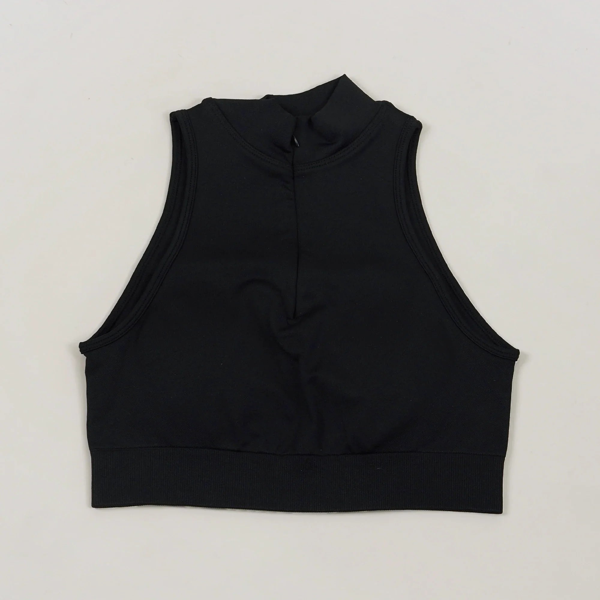 VEQKING 1/4 Zip Tank Top Women Racer Back Yoga Vest with Pads Lapel Sports Crop Tops Shockproof Dynamic Gym Workout Bra Tops