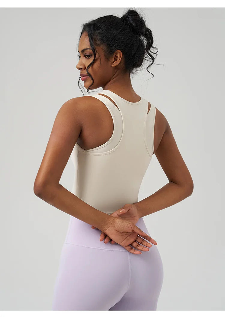 Yoga Vest Women Gym Sleeveless Sport Shirt Fitness Training Sportswear Vest Outdoor Running Sport Tank Tops