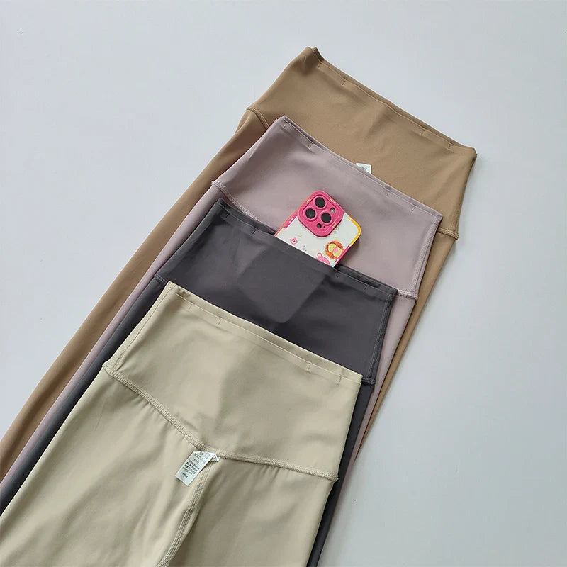 Pocket Sports Nude Yoga Pants Women's High Waist Hip Lift Tight Tight Leggings  Fast-Drying Running and Fitness Pants