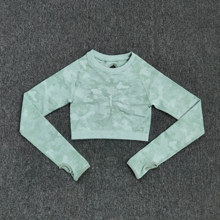 Tie Dyeing Seamless Yoga Set Gym Fitness Two Piece Set Women Clothing Sexy Back Crop Top High Waist Workout Leggings Sportswear