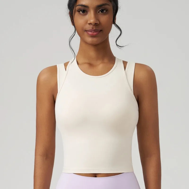 Yoga Vest Women Gym Sleeveless Sport Shirt Fitness Training Sportswear Vest Outdoor Running Sport Tank Tops