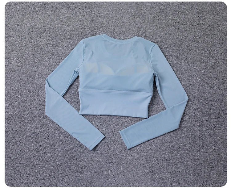 Womens Workout Long Sleeve Yoga Basic Tee Shirt Casual Round Neck Slim Athletic Running Solid T-Shirt Top